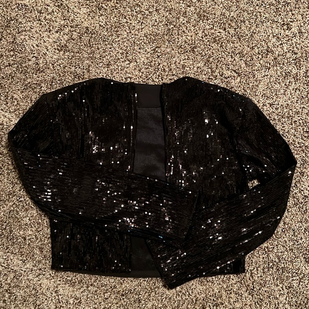 Sequin zip up